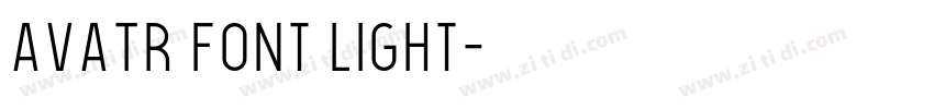 AVATR Font Light字体转换